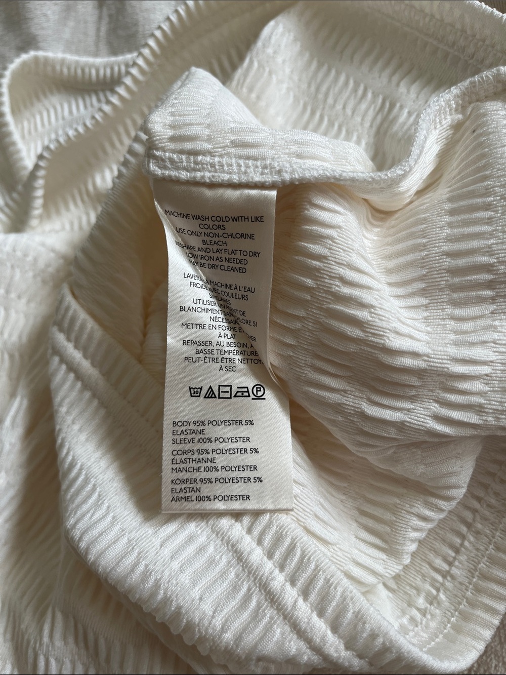 Anthropologie Cream Smocked Bodice Balloon Sleeve Blouse - Picture 5 of 5